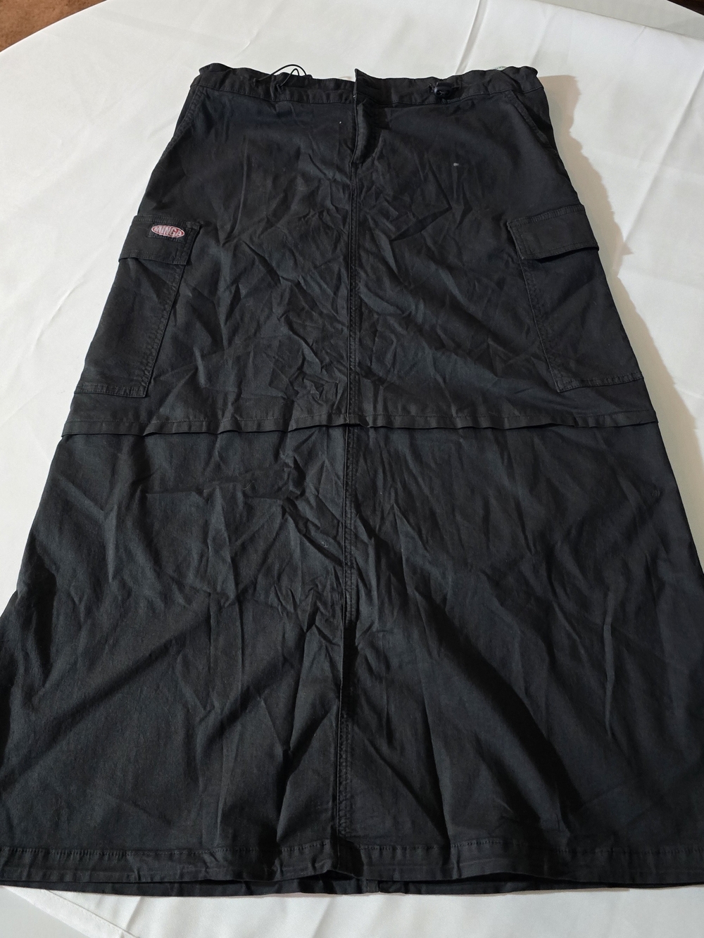 Minga London black cargo maxi skirt
